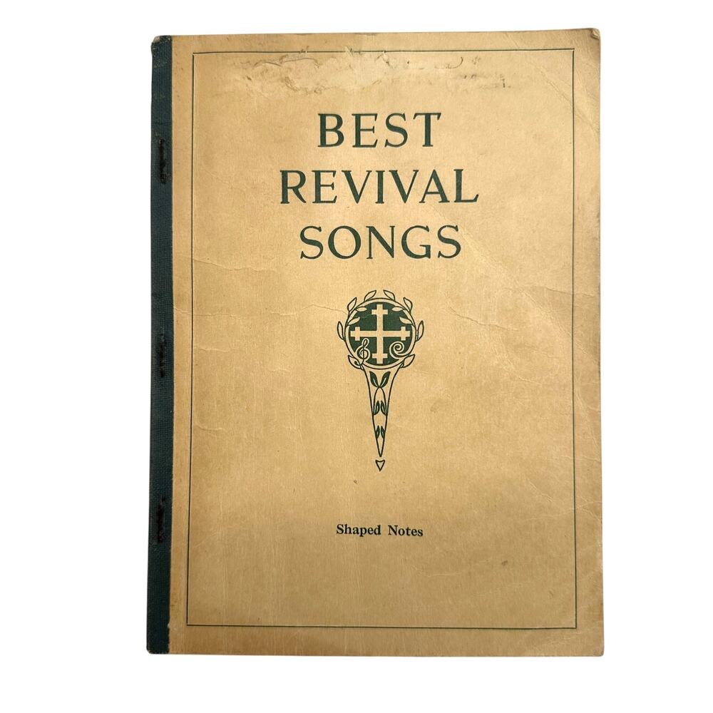 Vintage 1924 Best Revival Songs Shaped Notes Hymnal Cokesbury Press Church Music